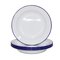 OUTBOUND 24cm White Enamel Soup Plate x 12