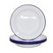 26cm ENAMEL SOUP PLATE WHITE per DOZEN