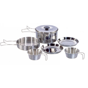 2-PERSON COOKSET STAINLESS STEEL