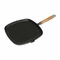 10in SQUARE GRIDDLE with WOODEN HANDLE