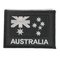 Australian Flag Patch Black and Grey on Black with Velcro back