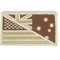 Australian-US Combo Flag Moral Patch Tan Brown