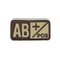 Blood Type Patch Brown and Tan AB+