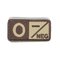 Blood Type Patch Brown and Tan O-