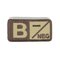 Blood Type Patch Brown and Tan B-