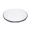 26cm ENAMEL FLAT PLATE WHITE
