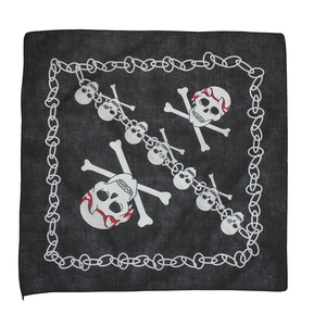 BANDANNA SKULL AND BONES with CHAIN