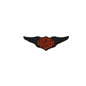 SMALL HARLEY LOGO with WINGS BADGE