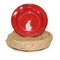 22cm ENAMEL SOUP PLATE - RED - DOZEN