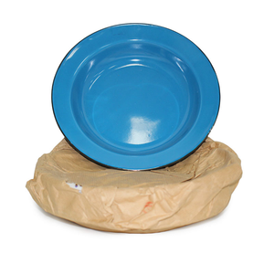 22cm ENAMEL SOUP PLATE - DARK BLUE - DOZEN