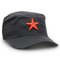 RED STAR HAT - BLACK