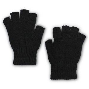 KNITTED FINGERLESS ACRYLIC GLOVE