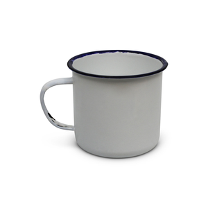 OUTBOUND 8cm White Enamel Mug X 6