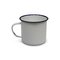 8CM WHITE ENAMEL MUG x 6